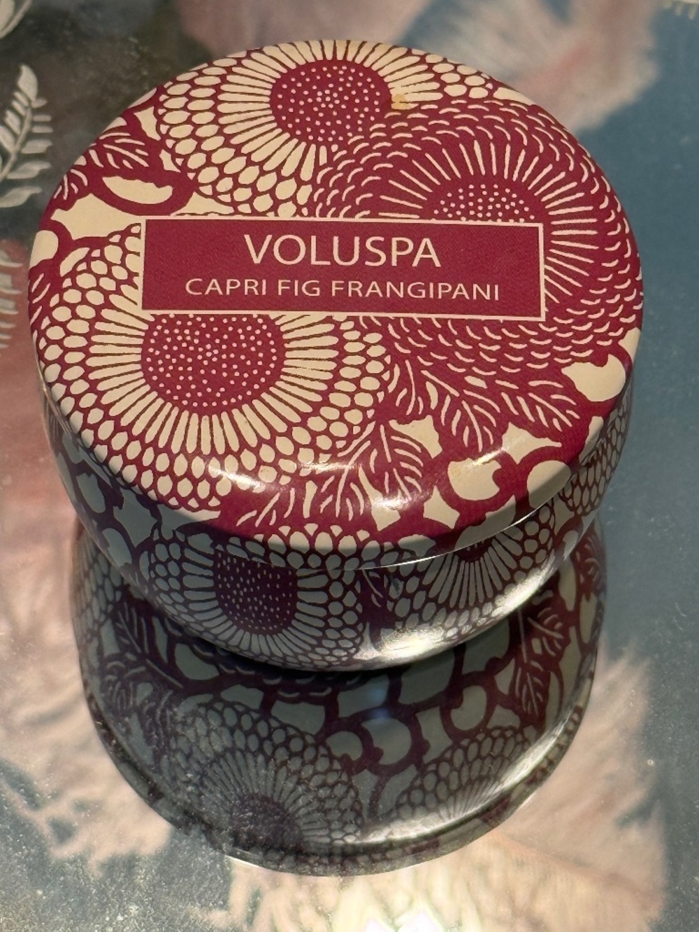 Voluspa Capri Fig Frangipani Rare Discontinued 4.5oz. Mini Tin Candle New